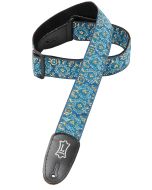 Levy's Guitar Straps M8AS-BLU Asian jacquard weave guitar strap with polypropylene backing.