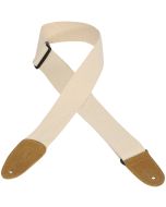 Levy's MC8-NAT Cotton Guitar Strap With Suede Ends Natural Color