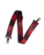 Levy's Case Straps MCP-002 Case Strap With Printed Black and Red Plaid Pattern