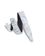 Levy's Guitar Straps MG317BOG-WHT  White Distressed leather strap w/ garment backing