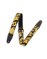 Levy's MNSP2-001 Black & Gold Guitar Strap