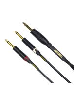 Mogami Stereo guitar 1/4 TRS to Dual TS, 3 foot fan 12 ft (GOLD GTS-12)