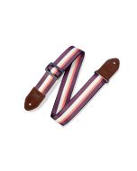 Levy's Guitar Straps MP2-001 Burgundy, Orange & White Lines