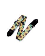 Levy's MP2-009 Sunflower Design Sublimation Guitar Strap w/ Suede Ends 