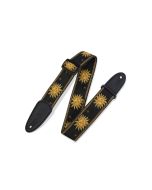 Levy's Guitar Straps MPJG-SUN-BLK jacquard weave Sun Color Black