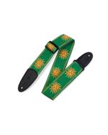Levy's Guitar Straps MPJG-SUN-GRN Sun Design Jacquard Weave