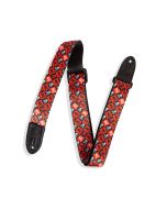 Levy's Guitar Straps MPJR-002 RED, Black & White Skulls