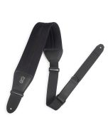 Levy's Guitar Strap MRHNP3-BLK Black Webbing And Leather With Polyester