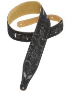 Levy's Guitar Straps MS17T05-BLK Suede Bats Black 