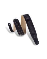 Levy's MS26CK-BLK Guitar Strap Suede Backing Black 