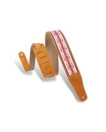 Levy's Guitar Straps MSJ26-HNY Suede Strap With Jacquard Strip Honey 