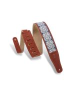 Levy's Guitar Straps MSJ26-RST Jacquard Strip and Suede Backing Color Rust