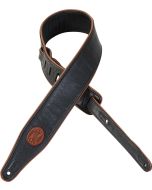Levy's Guitar Straps MSS17-BLK Color Black Caramel Trim 