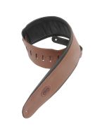 Levy's Bass Guitar Straps MSS2-4-XL-BRN Brown Leather Strap