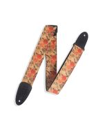 Levy's Guitar Straps MX8-001 Wildflower Print on Black Cotton Webbing 