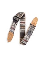 Levy's Guitar Straps MX8-002 Zanzibar Print on Natural Cotton Webbing 