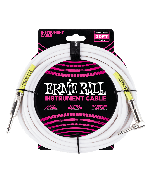 Ernie Ball P06047 White Instrument Cable Angle 20 Feet