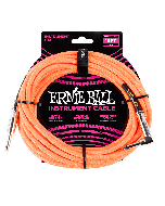 BRAIDED INSTRUMENT CABLE STRAIGHT/ANGLE 18FT - NEON ORANGE