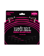 Ernie Ball Flat Ribbon Patch Cables, Pedal Board Multi-Pack, Black 749699101871