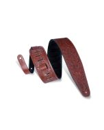 Levy's Guitar Straps PM44T01-WAL "Oak & Acorns: Embossed Leather Guitar Strap Series"