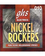 GHS Strings R+RL Nickel Rockers™, Rollerwound Pure Nickel Electric Guitar Strings, Light (.010-.046)