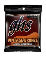 GHS Strings VN-UL Vintage Bronze™ Acoustic Guitar Strings, Ultra Light (.010-.046)