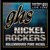 GHS Strings 1300 Nickel Rockers™, Rollerwound Pure Nickel Electric Guitar Strings, Lo-Tune (.011-.058)