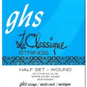 GHS Strings 2370 1/2B La Classique® Classical Guitar Strings, Half Set Basses, High Tension (.030-.043)