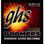 GHS Strings 8LS-DYB 8-String Bass Boomers®, Nickel-Plated Electric Bass Strings, Long Scale Plus, Regular (.020-.090)