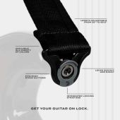 D'Addario Auto Lock Guitar Strap - Black (50BAL00)