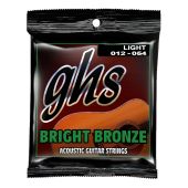GHS Strings BB30L Bright Bronze™, 80/20 Copper-Zinc Alloy, Acoustic Guitar Strings, Light (.012-.054)