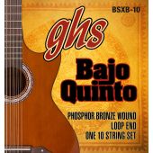 GHS Strings BSXB-10 Phosphor Bronze Bajo Quinto Strings, 10-String (.024-.078)