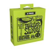 Ernie Ball Regular Slinky 3 Sets Pack Electric Guitar Strings UPC 749699132219