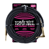 Ernie Ball PO6058 Braided Instrument Cable 25 Ft. BLACK UPC 749699160588