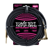 Ernie Ball PO6081 Braided Instrument Cable 10 Ft. Black UPC 749699160700