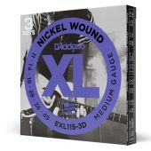 D'Addario EXL115-3D 11-49 MediumXL Nickel Electric Guitar Strings