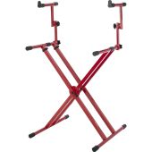 Gator GFW-KEY-5100XRED 2 Tier X Style Keyboard Stand; Nord Red