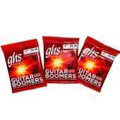 GHS Strings GBXL 3 Individual Sets Guitar Boomers®, Nickel-Plated Extra Light (.009-.042)
