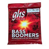 GHS Strings M3045 4-String Bass Boomers®, Nickel-Plated Electric Bass Strings, Long Scale, Medium (.045-.105) 