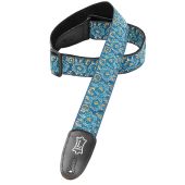 Levy's Guitar Straps M8AS-BLU Asian jacquard weave guitar strap with polypropylene backing.