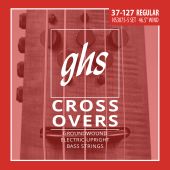 GHS Strings NS3075-5, 5-String Crossovers, Groundwound Electric Upright Bass Strings (.047-.127)