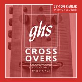 GHS Strings NS3075, 4-String Crossovers, Groundwound Electric Upright Bass Strings (.047-.105)