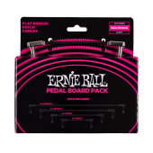 Ernie Ball Flat Ribbon Patch Cables, Pedal Board Multi-Pack, Black 749699101871
