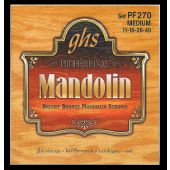 GHS Strings PF270 Bright Bronze™ Mandolin Strings, Medium (.011-.040)