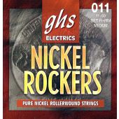 GHS Strings R+RM Nickel Rockers™, Rollerwound Pure Nickel Electric Guitar Strings, Medium (.011-.050)