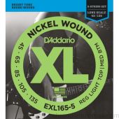 D'Addario EXL165-5 Nickel Wound Long Scale 5-String Bass Strings