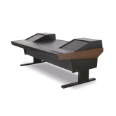 Argosy Console 90 V Series Producer&#039;s Desk Furniture Available Mahogany Trim &amp; Solid Black