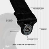 D&#039;Addario Auto Lock Guitar Strap - Black (50BAL00)