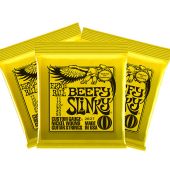Ernie Ball 2627 Beefy Slinky Nickel Wound Guitar Strings 3 Sets Pack