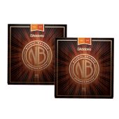 D'Addario NB1047 Nickel Bronze Strings 2 set Pack UPC 019954182199